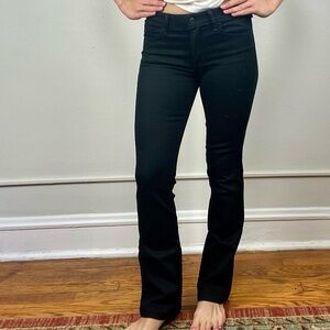 ABERCROMBIE & FITCH black mid rise boot jeans